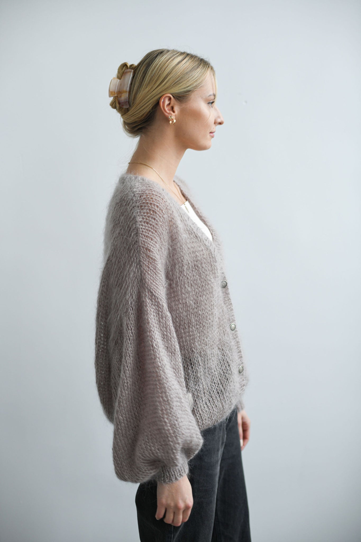 HANDMADE FLORAL MOHAIR SWEATER