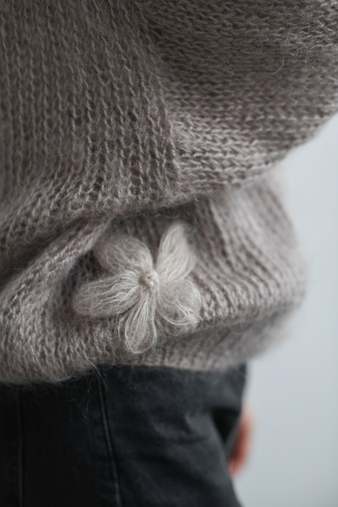 HANDMADE FLORAL MOHAIR SWEATER