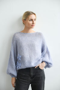 OVERSIZED HANDMADE LIGHT BLUE MOHAIR SWEATER