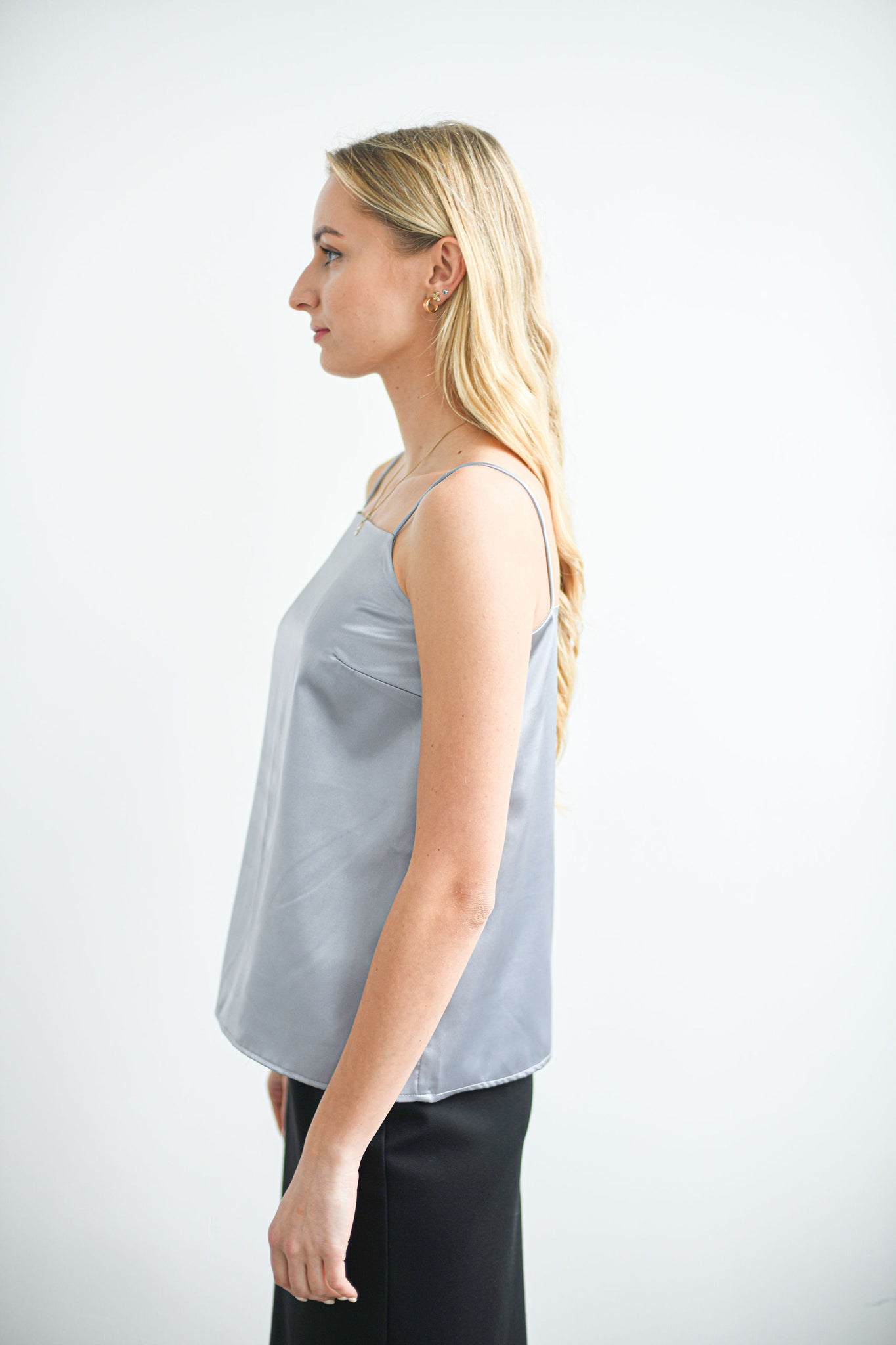 GRAY BLUE WOMEN'S CAMISOLE TANK TOP