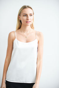 WHITE WOMEN'S CAMISOLE TANK TOP