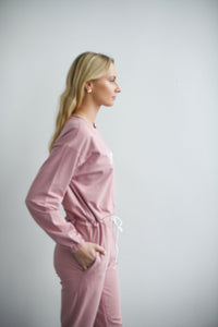 DUSTY ROSE PINK ORGANIC 100% COTTON TRACKSUIT