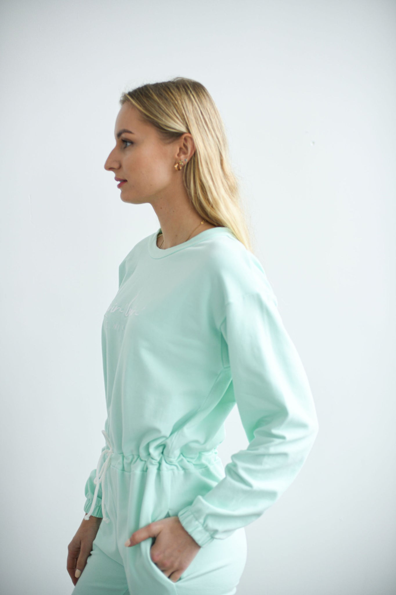 MINT GREEN ORGANIC COTTON CASUAL JUMPSUIT