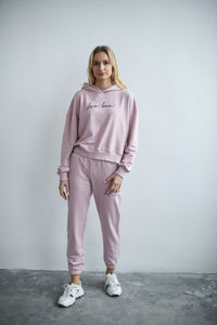 PINK ORGANIC 100% COTTON TRACKSUIT FOR WOMEN