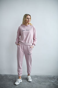 PINK ORGANIC 100% COTTON TRACKSUIT FOR WOMEN