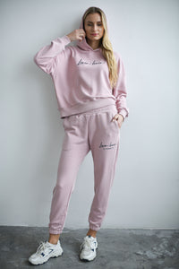 PINK ORGANIC 100% COTTON TRACKSUIT FOR WOMEN