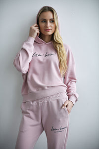 PINK ORGANIC 100% COTTON TRACKSUIT FOR WOMEN