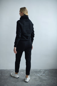 BLACK ORGANIC 100% COTTON TRACKSUIT