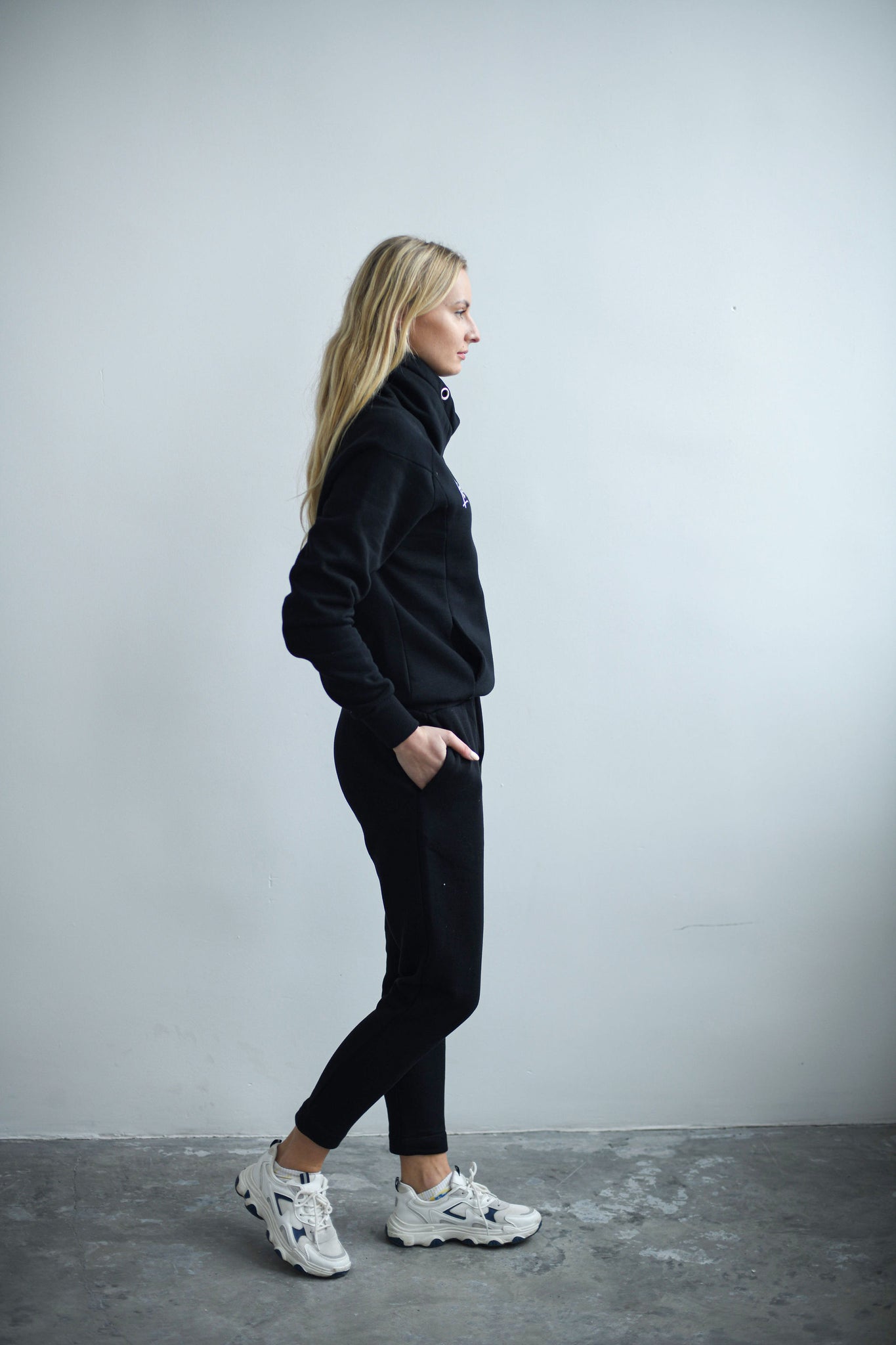 BLACK ORGANIC 100% COTTON TRACKSUIT